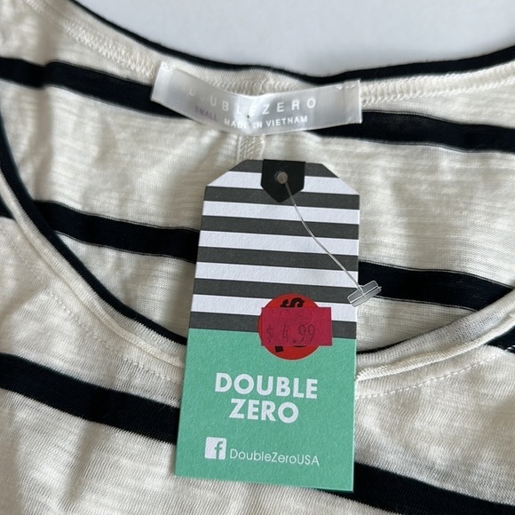 NWT Double Zero Striped Tank Top Sz SM - Picture 3 of 5